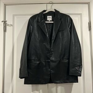 Leather blazer